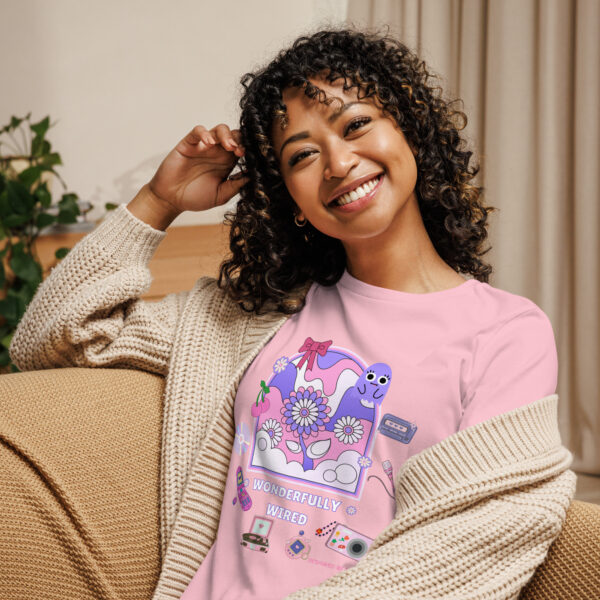 “Wonderfully Wired” TAGLESS Women's Relaxed T-Shirt - Image 2